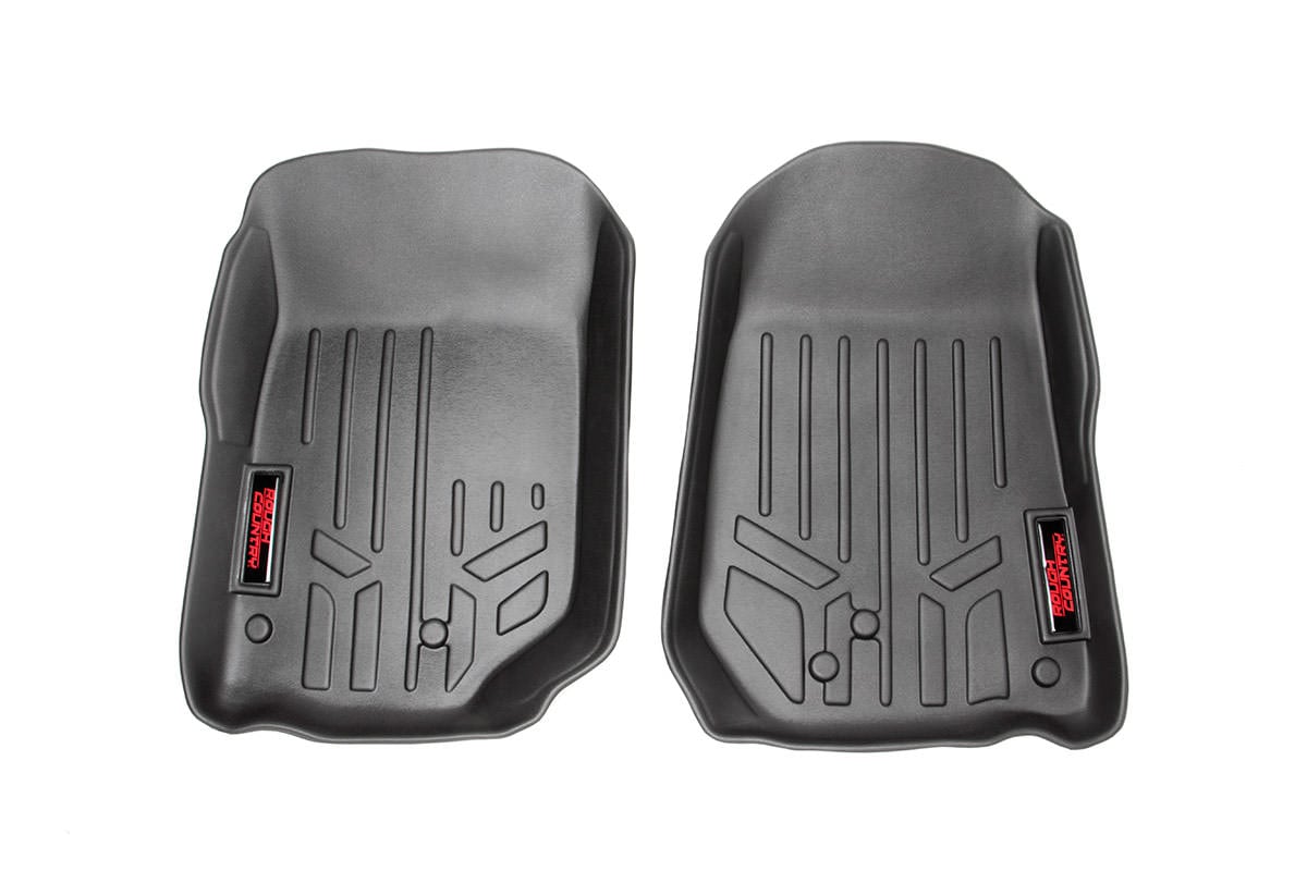 Jeep Wrangler Unlimited Floor Mats - Front - Rough Country - Heavy Duty Floor Mats - '04-'06
